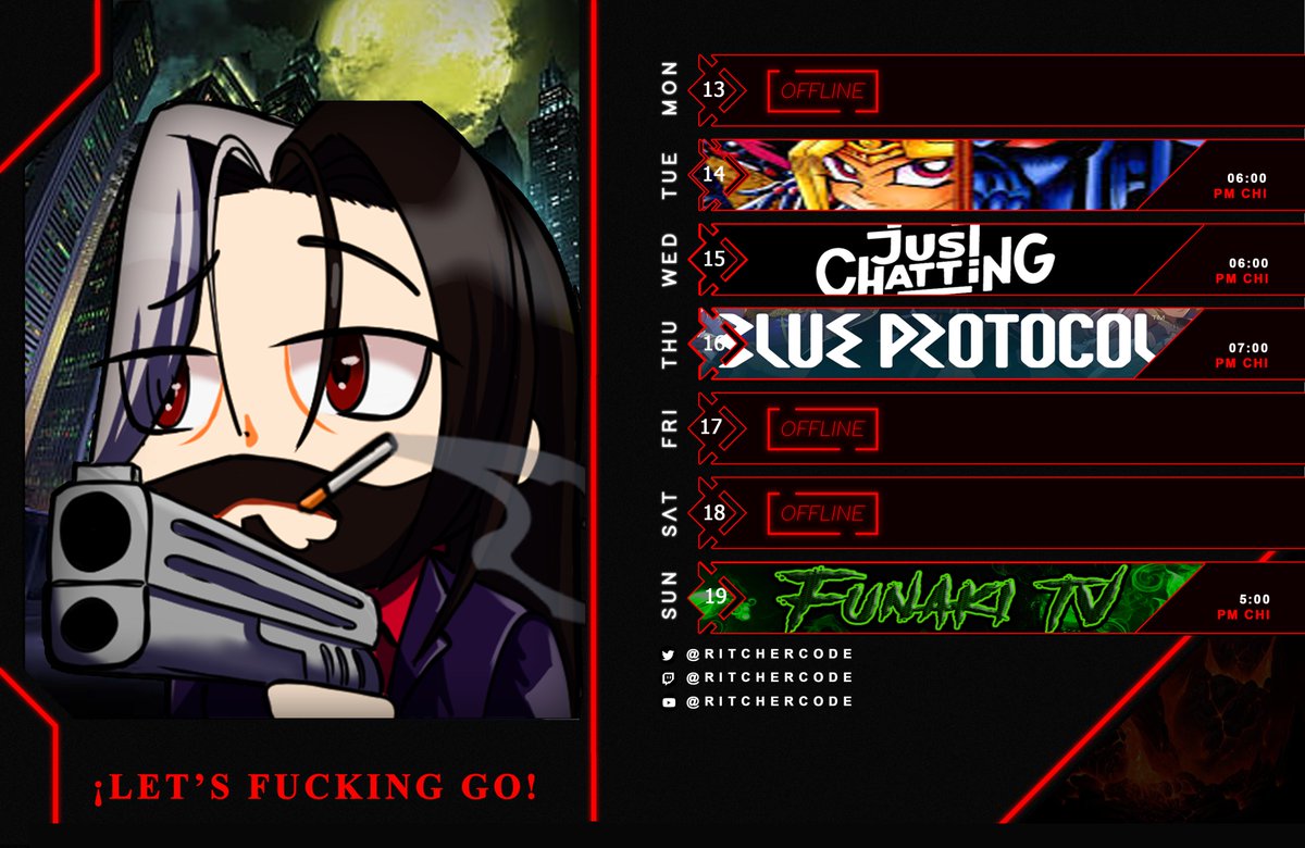 RitcherCode's tweet image. Bueno chicos aqui dejo el horario de esta semana, recuerden que estaremos usando el comando !s para interactuar con el chat xD