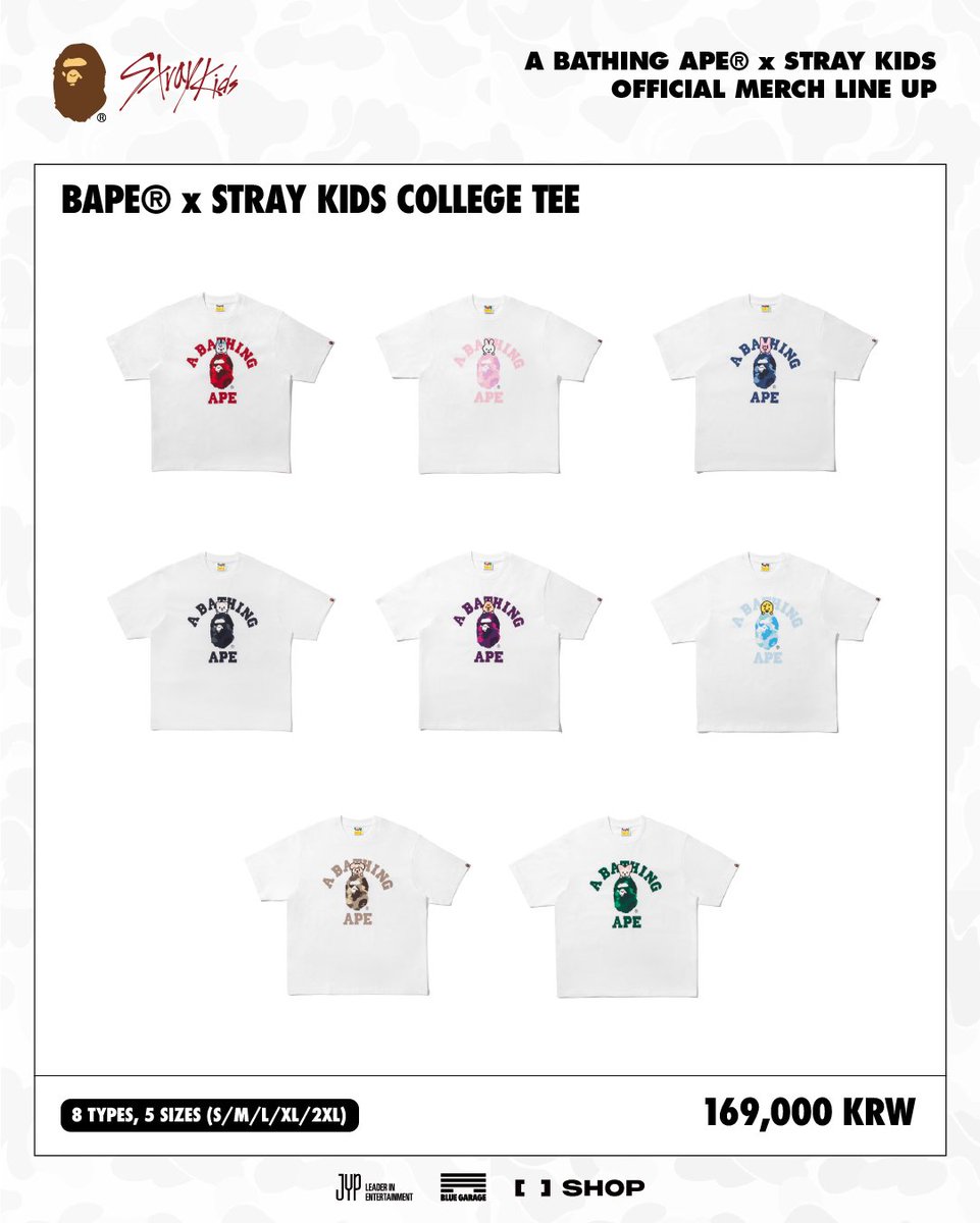 A BATHING APE x Stray Kids 2025 FW コラボが2025年 10/17 発売 (ア