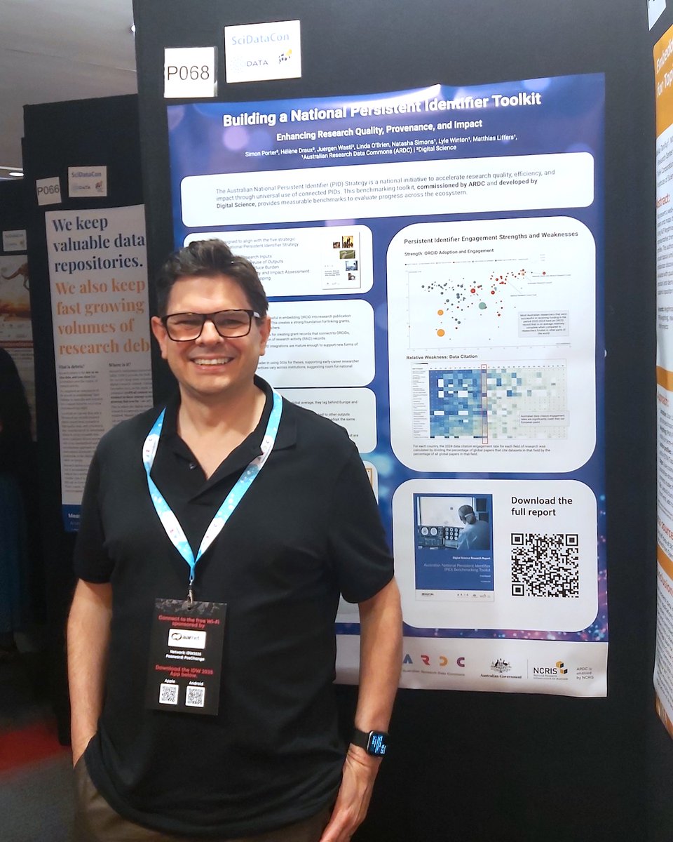 digitalsci's tweet image. 🌟 We&apos;re excited to be at International Data Week (IDW) in Brisbane, Australia (13-16 October) - because at Digital Science, we believe in data for positive change. 🙌 #IDW2025

📸 @MarkHahnel @sjcporter @anavangulick

#DataPositiveChange #RDAPlenary25 #SciDataCon @ARDC_AU