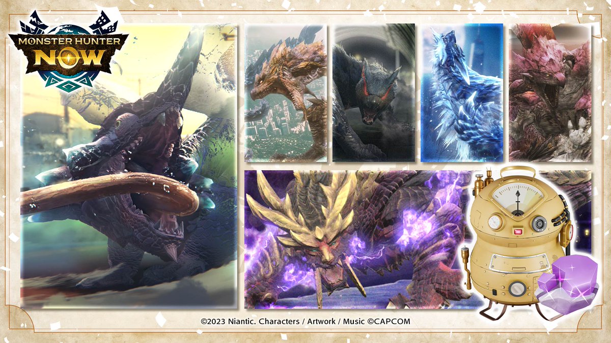 ⠀  ＼10月20日9:00から開始／
漂移錬成&amp;モンスターピックアップ
🪨✦・┈┈┈┈┈┈┈┈┈ ・✦⚔️

新たになぞの漂流石【K】が登場🌟
初登場のスキル「チャージマスター」
を防具に付与できるチャンス！

この機会に漂移錬成を行いましょう💪

#モンハンNow
👉monsterhunternow.com/news/driftsmel…