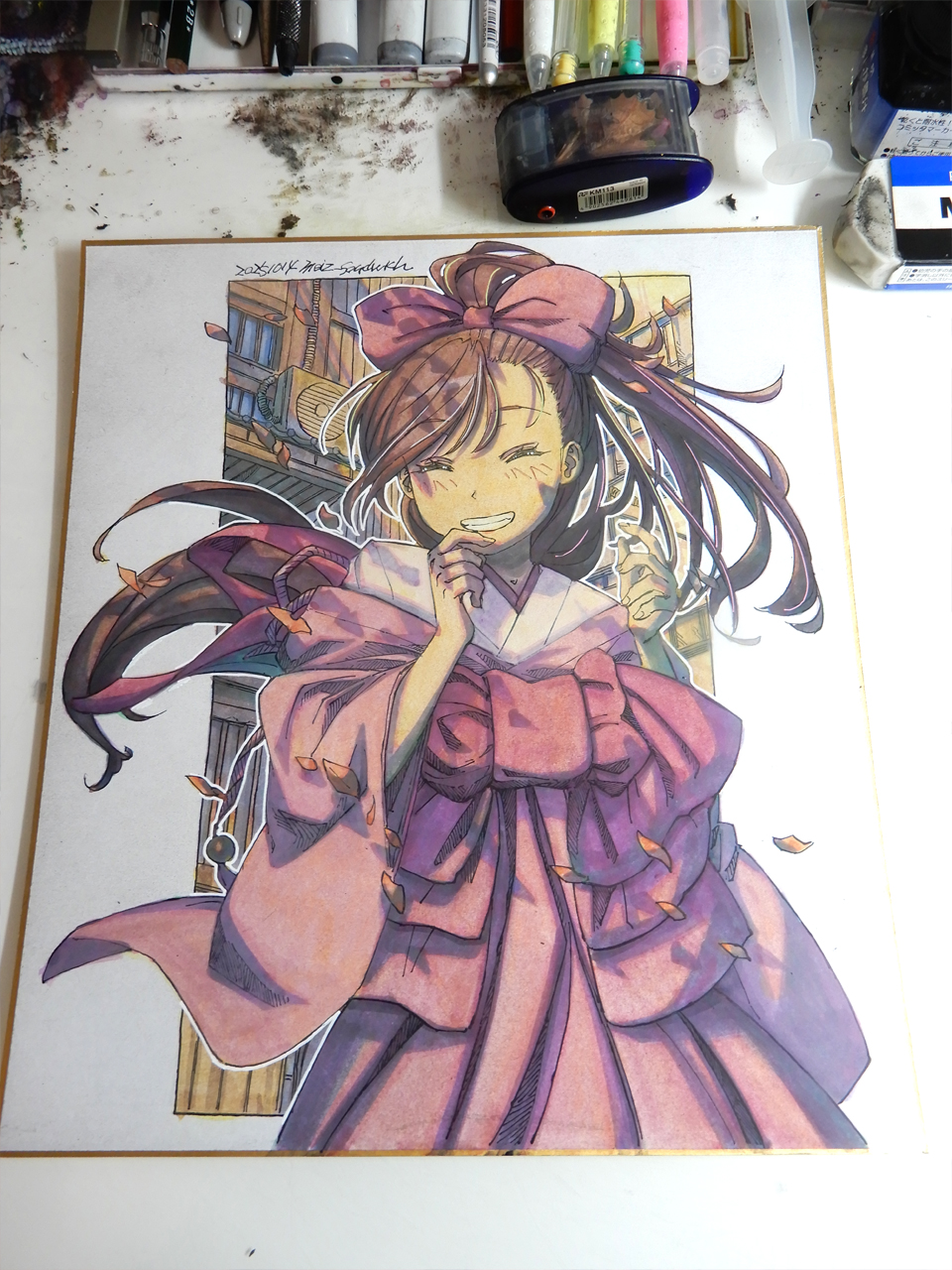 MAW 原画　イラスト ネモフィラちゃんの原画🩵 . #とあるお茶 #イラスト #いらすと