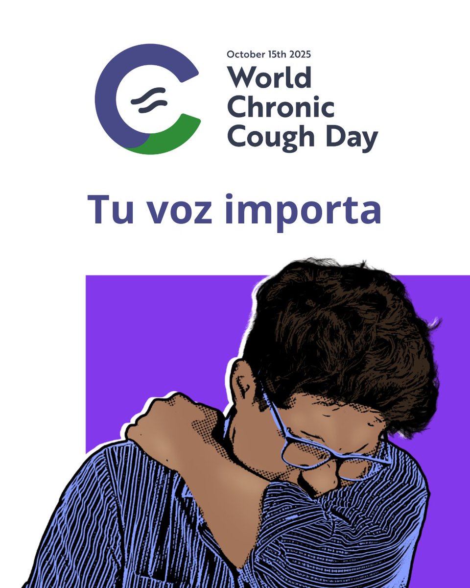 Tu voz importa. Al alzar la voz, puedes ayudar a cambiar la percepción mundial sobre la tos crónica. Únete al Programa de Embajadores del Día Mundial de la Tos Crónica.  chronicough.gaapp.org. #ChronicCoughDay #WCCD2025 #LiftYourVoice