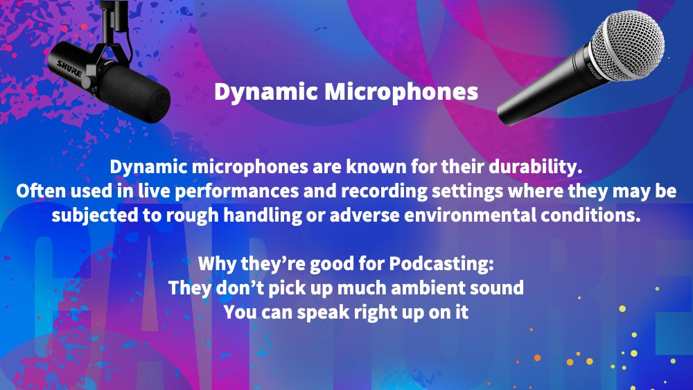 Unless you have a well acoustically treated studio, we recommend using a dynamic mic for podcasting!
#podcastingtip #podcasting