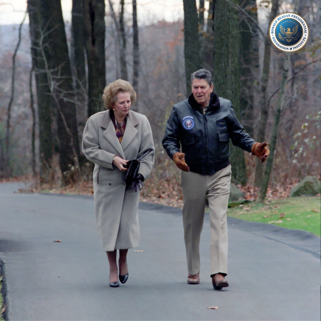 RonaldReagan's tweet image. On what would have been her 100th birthday, we remember Margaret Thatcher—Ronald Reagan’s steadfast friend and partner in advancing freedom.