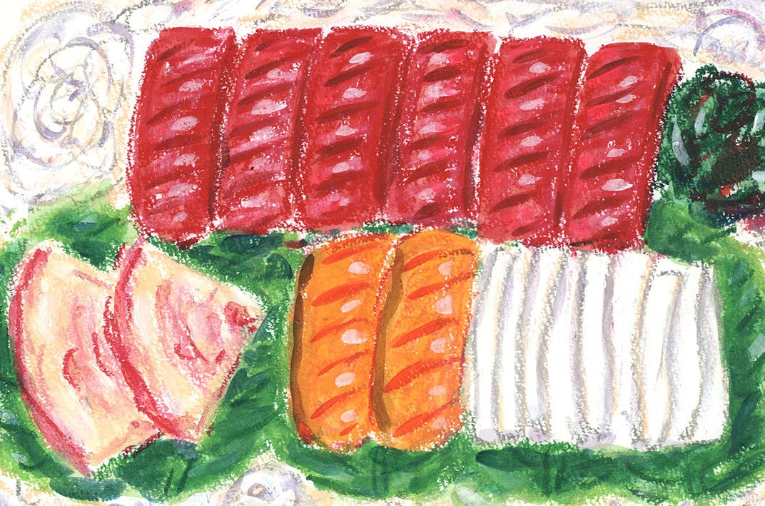 「イラストレーターめし」
お刺身を食べました。
まぐろ、ぶり、いか、サーモン、
おいしくいただきました。
絵はお寿司のようにも見えてしまうなあ。
#イラストレーターめし
#sashimi