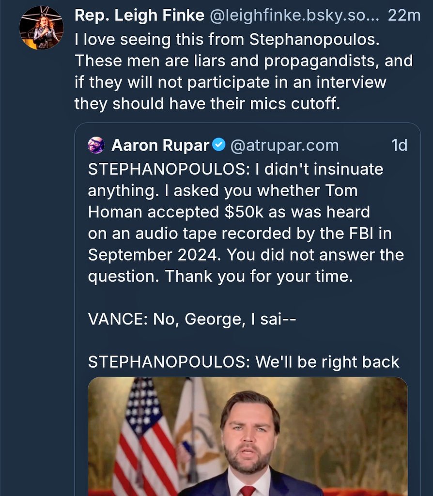 LeftistsofMN's tweet image. &quot;Cut off their mics.&quot; 
- MN Rep. Finke (essentially)

Kinda rich calling @JDVance a liar when Finke pretends to be a woman every day. 🤷‍♂️

@GrageDustin @JonJustice @WalterHudson @RepMaryFranson @AlphaNewsMN @maxrrymer @realakkamara @RepMaryFranson