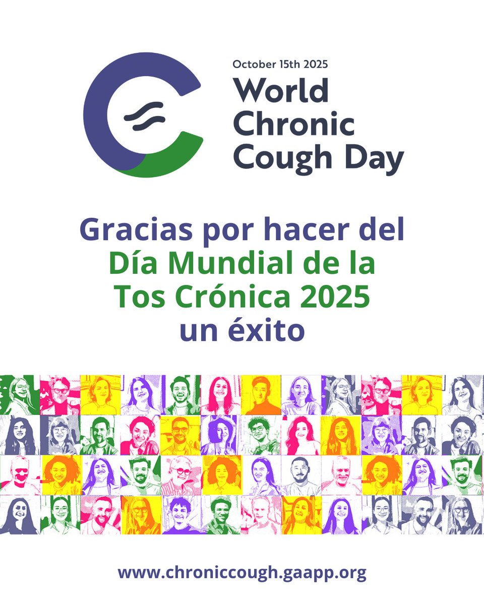FUNDAPSO's tweet image. Gracias por hacer del Día Mundial de la Tos Crónica 2025 un éxito. Este logro es el resultado de la unión de personas, organizaciones y comunidades de todo el mundo con un objetivo común: visibilizar la tos crónica. chronicough.gaapp.org #ChronicCoughDay #WCCD2025