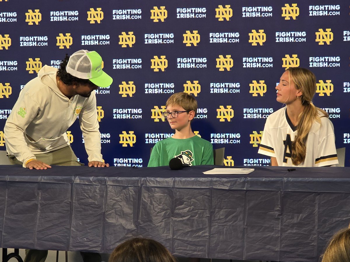 Thanks to the amazing ladies of the <a href="/NDWomensLax/">Notre Dame Women’s Lacrosse</a> team for spending time with Luke and Finn. Nobody treats the kids battling cancer like <a href="/NotreDame/">University of Notre Dame</a>. #CancerSucks #Leukemia #NotreDame #FightForLife notre