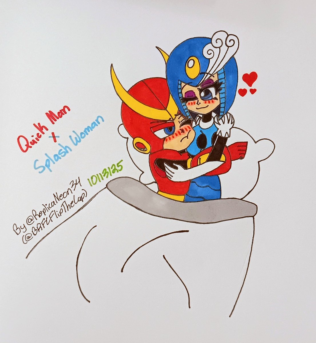❤️Quick Man x Splash Woman💙 I took a break for the entire