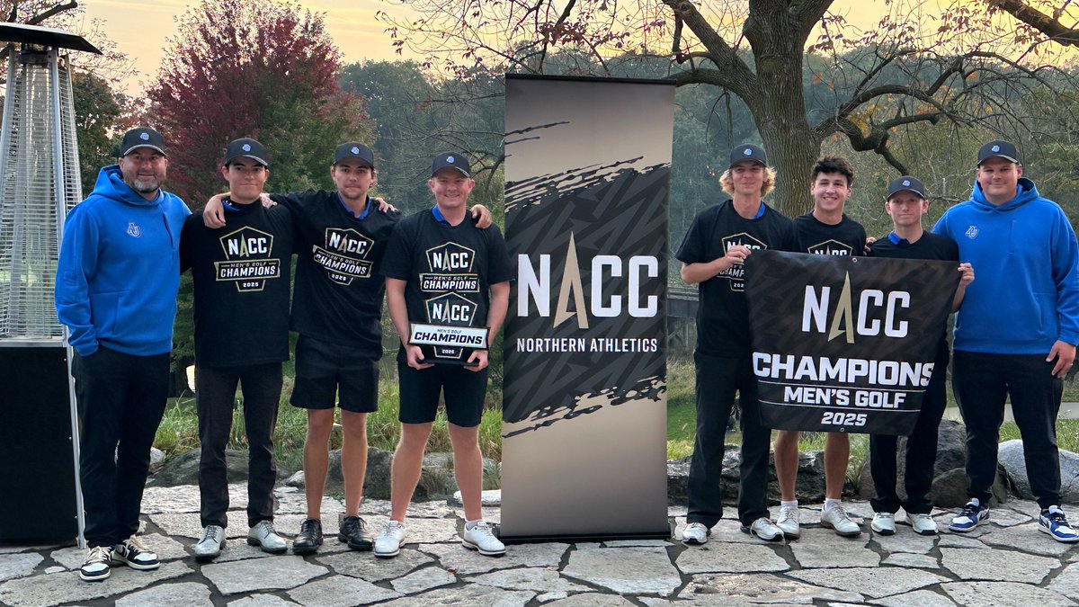 #NACCmgchamps ⛳️| <a href="/AU_Spartans/">AUSpartanSports</a> Wins 10th NACC Men's Golf Title; AU's Hulsey Repeats as Medalist

FOY: Charlie Larson, <a href="/MSOE_Raiders/">MSOE Raiders</a> (3rd overall)
CSOY: tie, Aurora, <a href="/MUSabres/">Marian University Sabres</a>, &amp; <a href="/sncathletics/">St. Norbert College Athletics</a> 

📰: naccsports.org/news/2025/10/1…

#NACCtion #d3golf