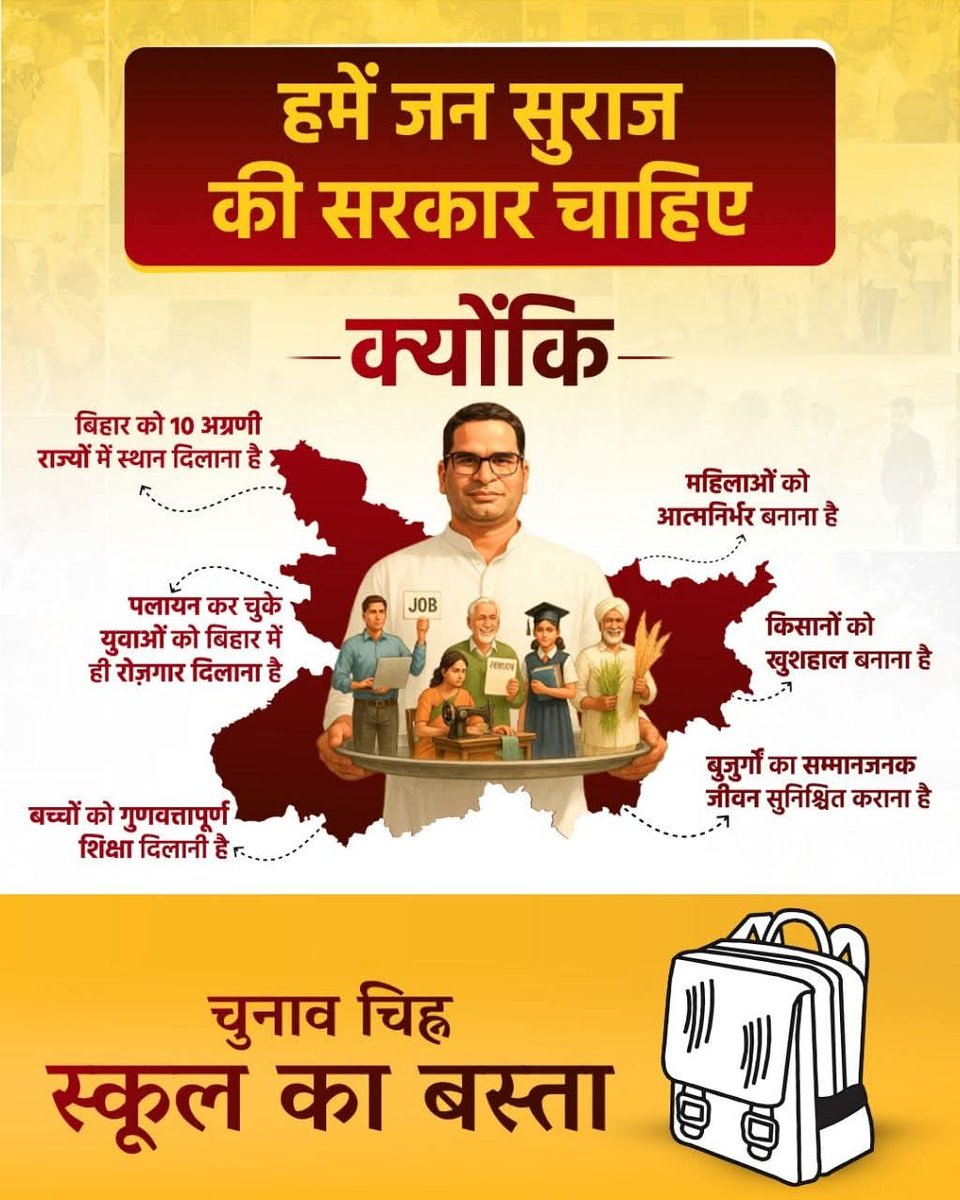 PRASHUNBIHARI's tweet photo. @nehafolksinger @PrashantKishor आप ये बताती तो बड़ा अच्छा लगता कि ये भी बेल पर है,
ये बहुत बड़े अपराधी माफिया है।
हर बार कोट में पेश होते रहते है।।

इसका भी जिक्र होना चाहिए ,
ये उस पार्टी की विचारधारा से जुड़े है जो बिहार से पलायन खत्म करना चाहता है।
स्कूल का बस्ता इनका पहचान है।
करो ना आप। https://t.co/OsuvG7bCcF