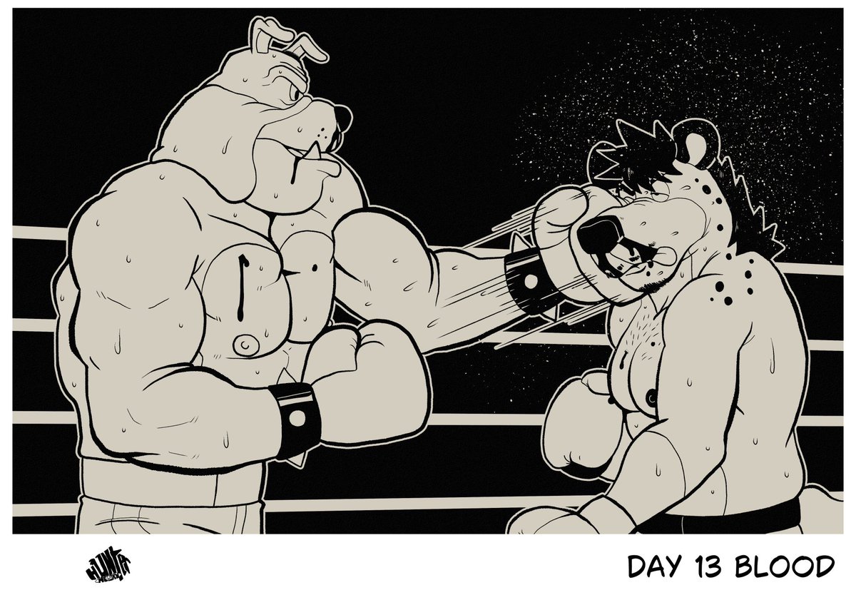 Day 13... the jason number
but unrelated to jason its time for fightober! its blood related...wait thats kinda like Jason!
anyway I love me this bulldog I'm shocked I havent drawn him until now so thanks for giving me the chance &gt;:3c