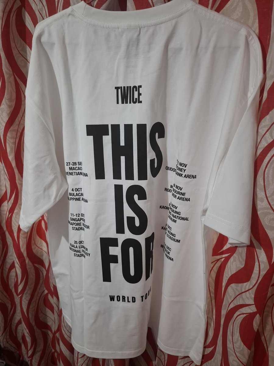 memeymanarang's tweet photo. Wts
Lfb
Twice THIS IS FOR Shirt PH
White XL - 2,100
negotable

With official freebies

Mop: gcash, maya, metrobank
Mod: j&amp;t, lbc, jrs

#TWICE_THISISFOR_WORLD_TOUR 
#TWICE_THISISFOR_WORLD_TOUR_BULACAN 
#twice https://t.co/7IPBkSKu3Z