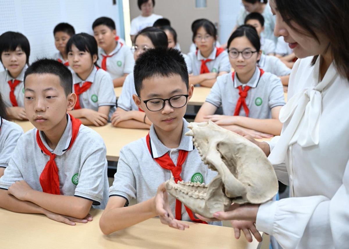 ChongqingCinc's tweet image. 🐼 From panda poop to parrot secrets, kids learned fun animal facts &amp;amp; shared love!
&quot;Cloud Donation · One Yuan Love&quot; charity class at Kuangshanpo Primary School of Shapingba District.
#AnimalProtection #CharityEdcuation 💚