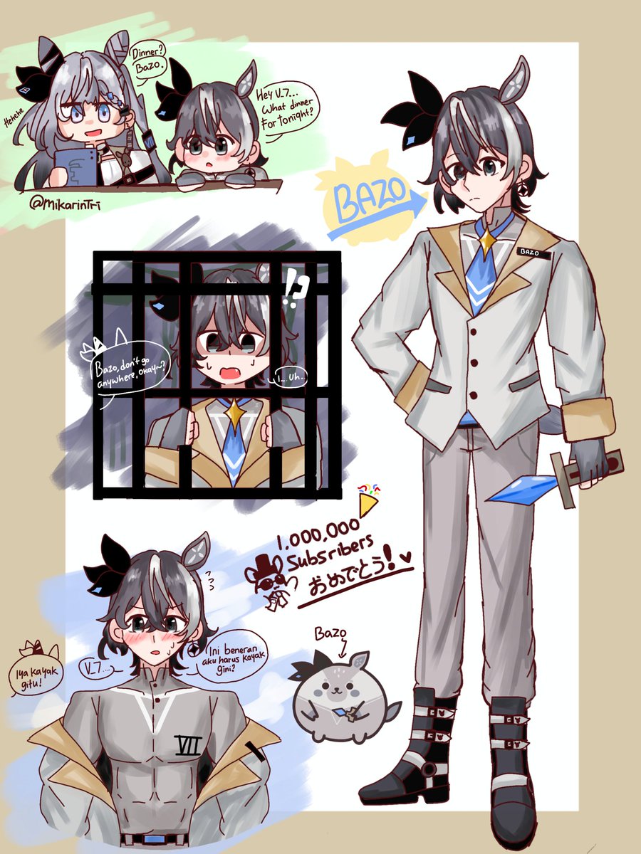 「📜」  As promised, I drew Bazo but in human form (my version) 
 
CONGRATULATIONS ON 1 MILLION SUBSCRIBERS, CHIEF!🥳👏

#Zetacrylic