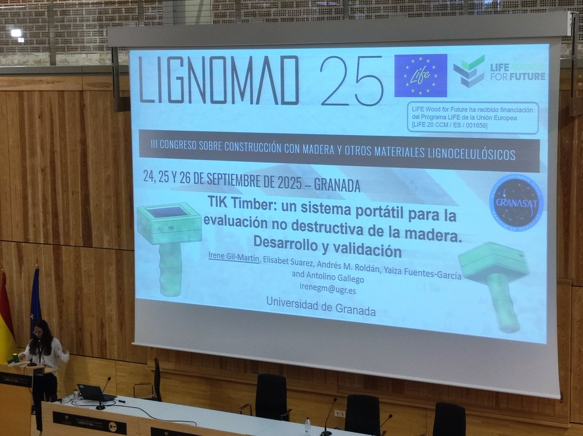 woodforfuture's tweet image. 🌲 TIK Timber y TIK Tree: En #LIGNOMAD25 se presentó esta tecnología desarrollada por @CanalUGR para analizar madera en tabla o en árbol en pie con precisión y rapidez.
👇👇👇
life-woodforfuture.eu/el-dispositivo…
#LIFEProgramme #LIFEproject #MonteVivoPueblosVivos