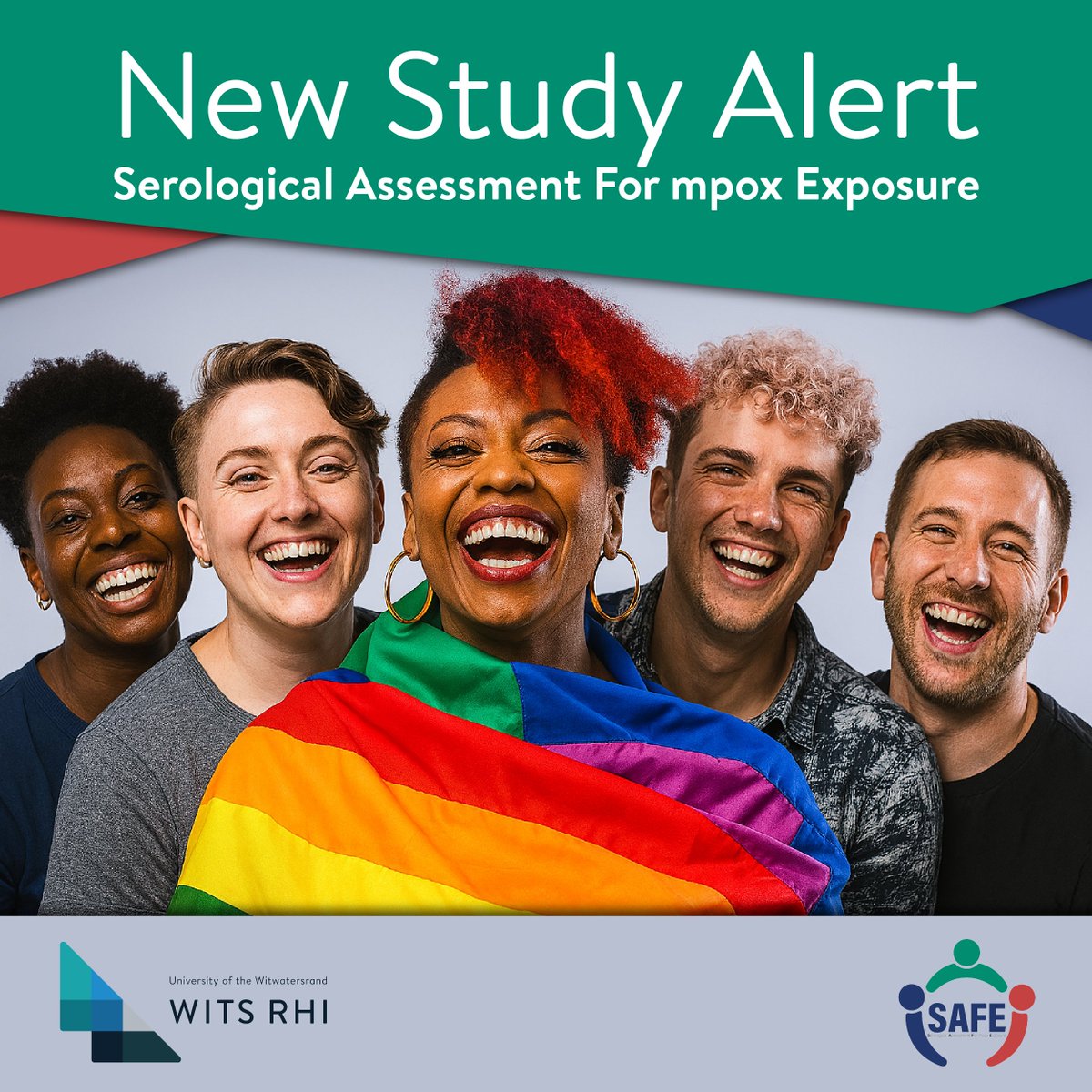 WitsRHI's tweet photo. 📢The #SAFEStudy is here. Led by #WitsRHI Prof Sinead Delany-Moretlwe &partners, this new research explores mpox exposure & immunity among key populations in SA. 💙Together, we’re strengthening community-based surveillance and public health response. #MpoxResearch #HealthForAll https://t.co/mYGXvRMFFc