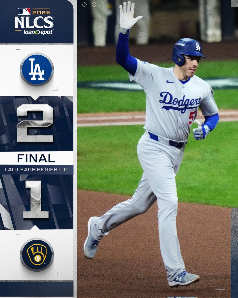 MLBGunlukleri's tweet image. Dodgers #NLCS ilk maçında galibiyeti alıyor!