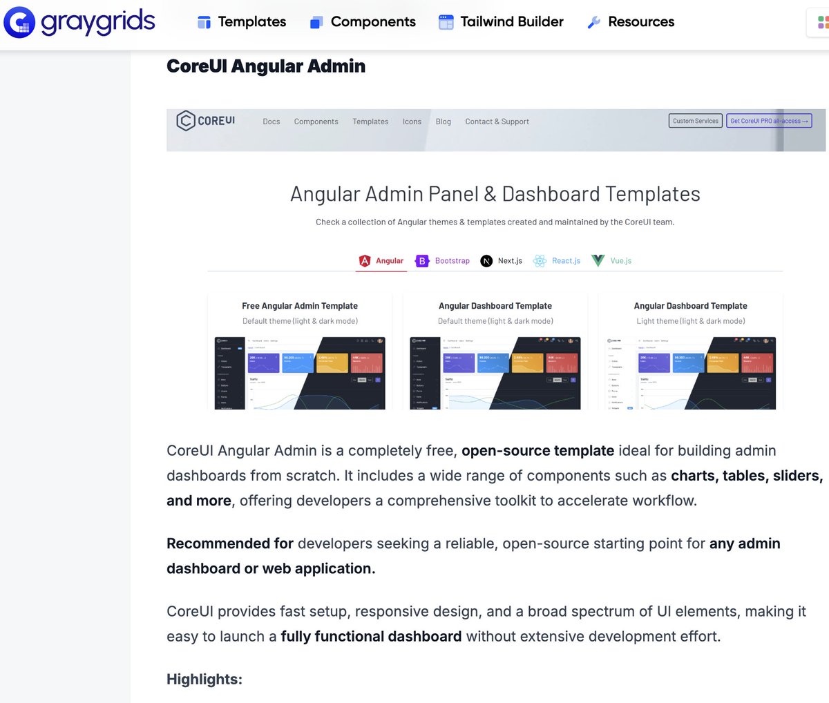 core_ui's tweet image. 🚀 Once again, CoreUI made it to the list of Best #Angular Dashboard Templates — this time featured by @GrayGrids !
🔥 Clean design, flexible components, and dev-friendly architecture — that’s what keeps CoreUI on top.
Check it out 👉 graygrids.com/blog/best-angu…
#OpenSource