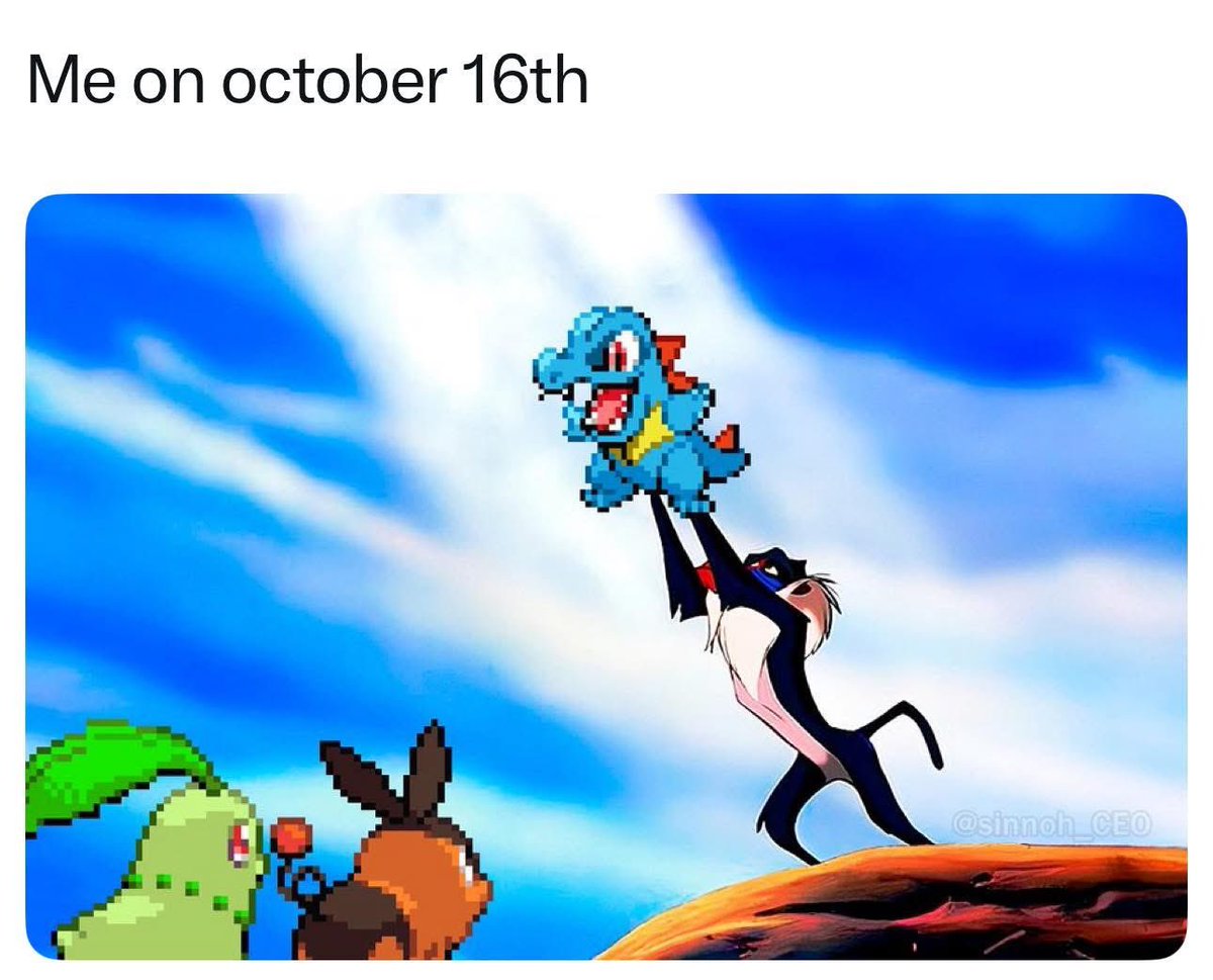 LoloFennec's tweet image. Ok but who else is playing Pokemon Legends ZA on Thursday? 👀
Totodile starters rise up
