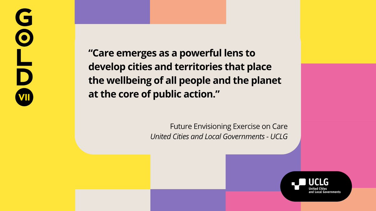 GOLD (@golduclg) on Twitter photo 🔭Explore how Care infrastructures are shaping territories in <a href="/uclg_org/">United Cities</a>’s #GOLDVII research
⚙️Care as the axis for city-wide transformation
➡️youtube.com/watch?reload=9… 🔭Explore how Care infrastructures are shaping territories in <a href="/uclg_org/">United Cities</a>’s #GOLDVII research
⚙️Care as the axis for city-wide transformation
➡️youtube.com/watch?reload=9…