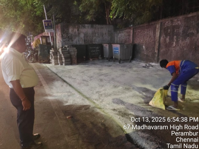 <a href="/Voiceofperambur/">Srinivasa Raghavan V</a> <a href="/kgbias/">KGB</a> <a href="/CMOTamilnadu/">CMOTamilNadu</a> Vanakkam #Chennaiite
The garbage at the specified location has been cleared. Please give us your feedback.
