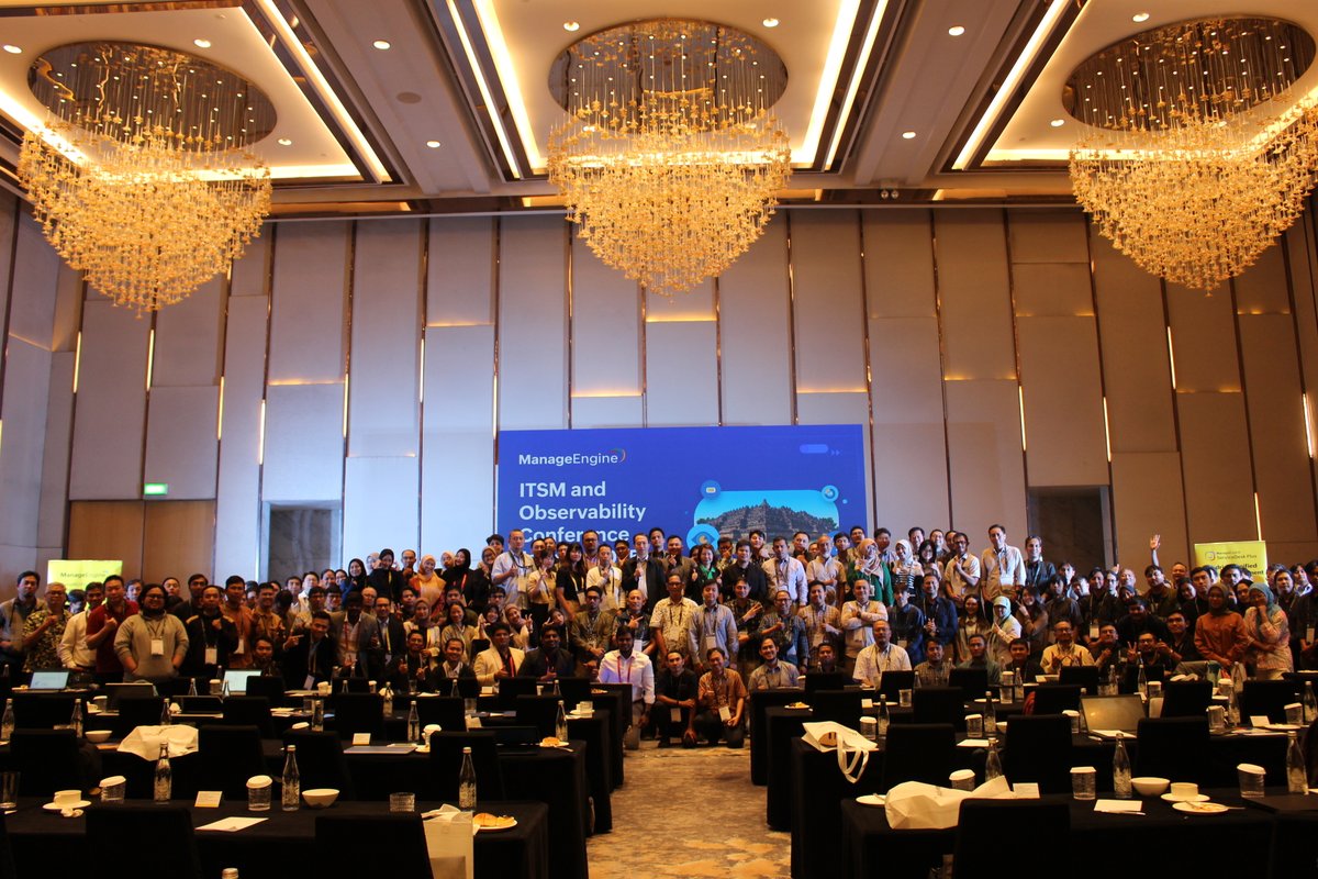 manageengine's tweet image. The ITSM and Observability Conference Indonesia 2025 has come to a close!
From insightful sessions to meaningful conversations, this gathering was about reimagining IT operations with smarter service management and full-stack observability. Thanks to all who joined us!