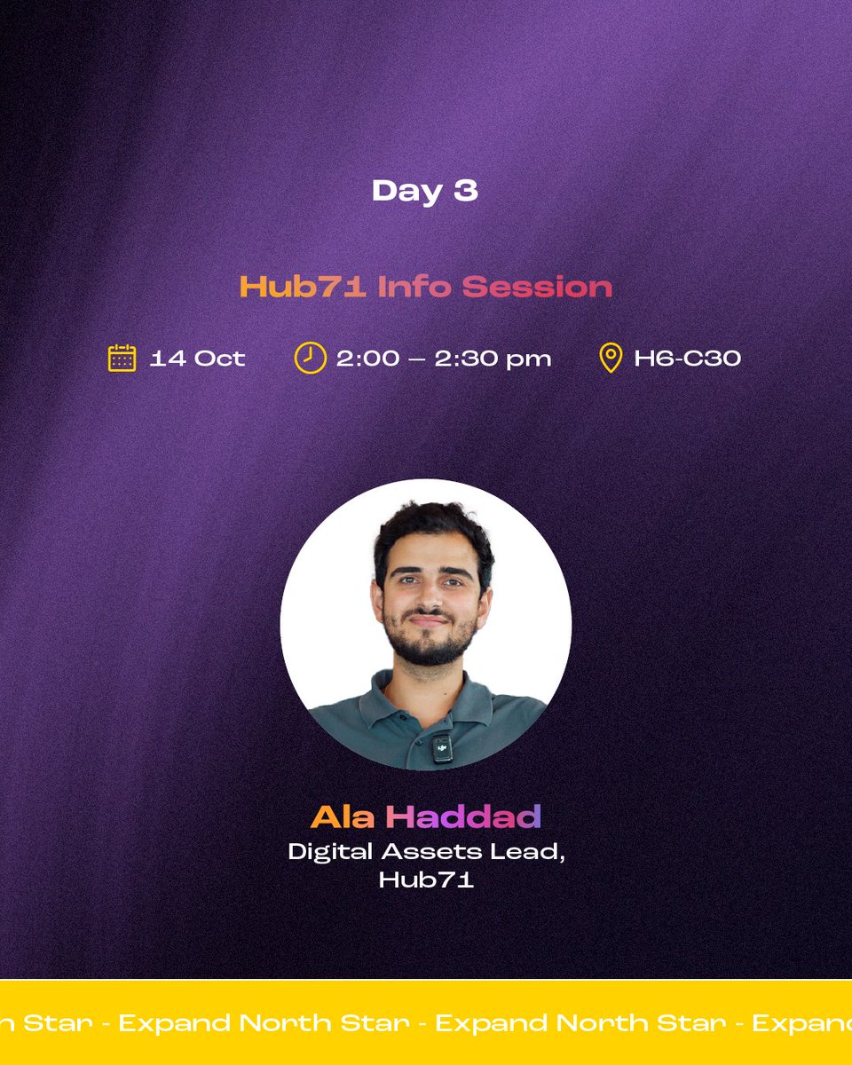 hub71ad's tweet image. 🚀 Day 3 at @expandnorthstar with Hub71.​
​
 We’re continuing our journey to connect, collaborate, and innovate. From exciting startup networking to insightful panel sessions, it’s all about shaping the future together. 💡​
​
 Stay tuned for more updates from the event.​
​
#Hub71…