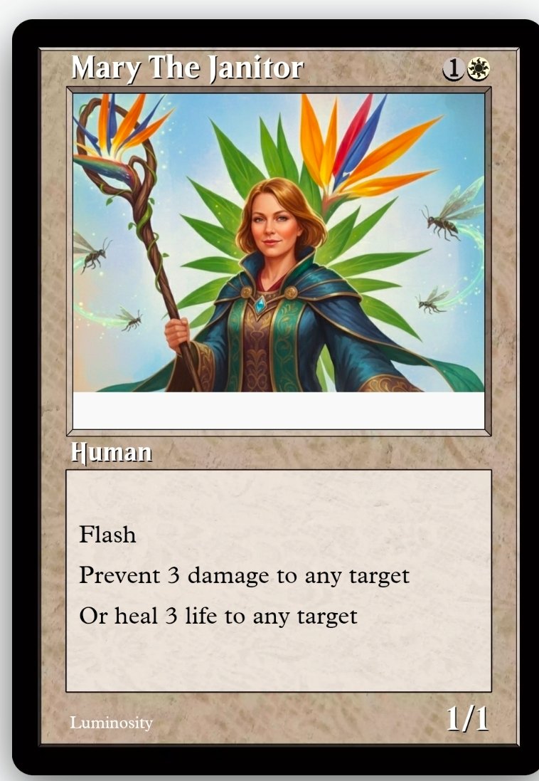 unixarcade's tweet image. Mary the Janitor by Luminosity  #mtg