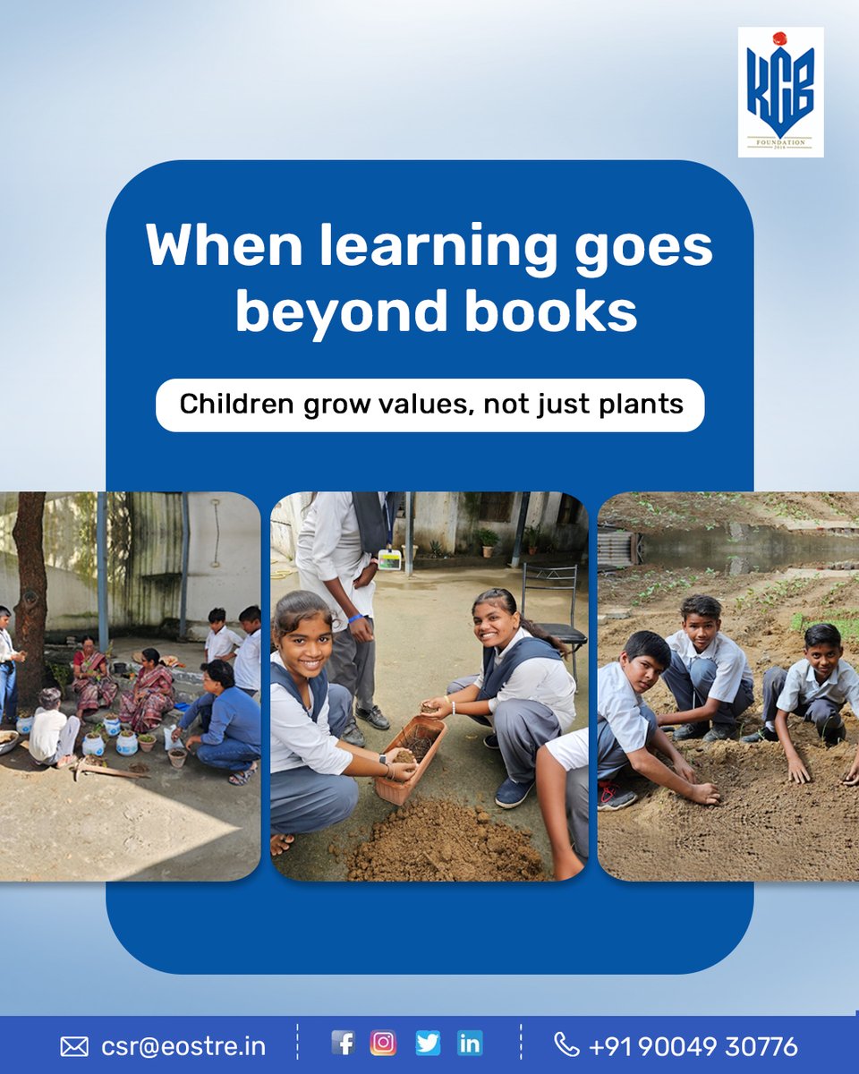 kcb_foundation's tweet image. Here, every child learns that growth isn’t just in books, but in every seed they plant.
#LearningBeyondBooks  
#SeedsOfChange  
#GreenLearning  
#KCBFoundation  
#RamKutirPakshala  
#PlantingHope  
#EducationForChange  
#GrowWithPurpose
