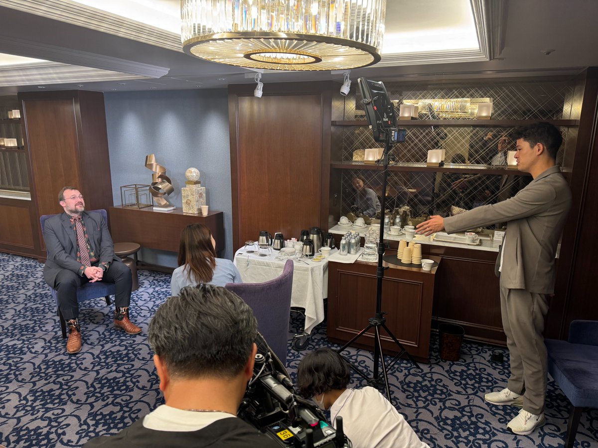 Meet the press! Behind the scenes with Nippon Television Network. 
Lights, camera, and Charles’s ability to communicate complex ideas with clarity always stands out! 
#insightful #inspiring #blockchain #crypto #media
