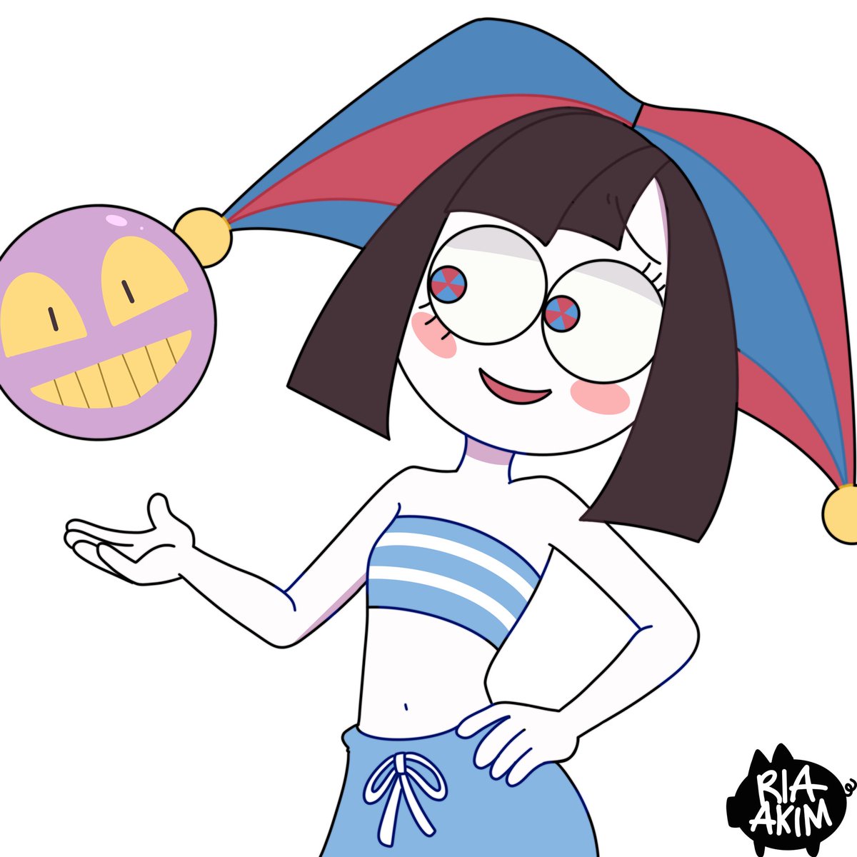 RiaAkimArt's tweet image. I like Pomni’s beach outfit. I think it looks cute. I also noticed they removed her gloves ! But not her shooed or hat lol.
#TADC #TADCFanart #Pomni #PomniFanart #TheAmazingDigitalCircus