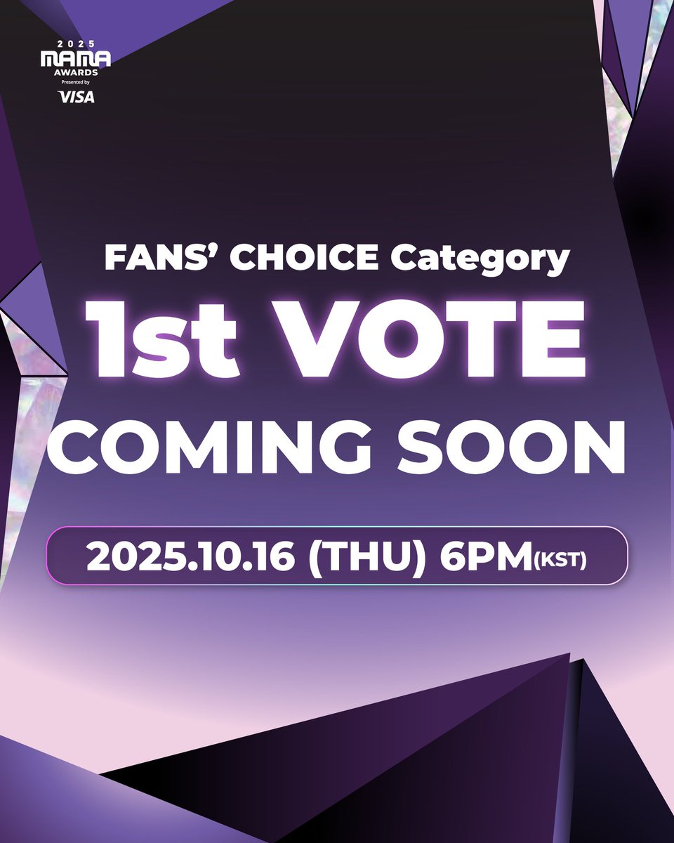 EVERYONE, the nomination for MAMA 2025 will be on October 16th, 5:00pm kst, the same day with the first vote for the ‘FANS’ CHOICE’ category will open at 6:00pm kst. 

Please prepare your mnet accounts, we need to secure a spot in the top ten and make sure to help ILLIT win!!!