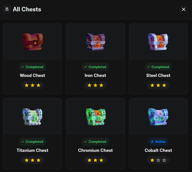 Athiphou170259's tweet photo. I'm currently completed with #Chromium_Chest
Now Active on #Cobalt_Chest on @opensea https://t.co/plSPkpUGxF
