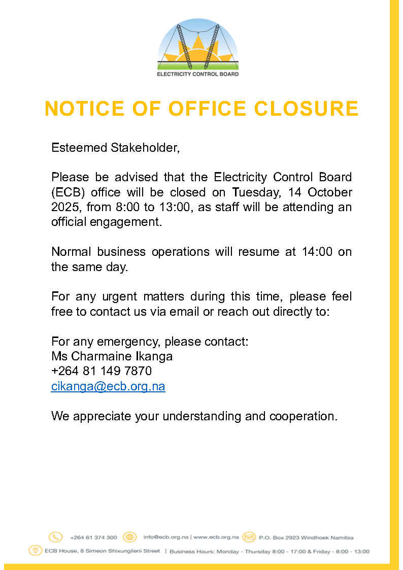 Electricity Control Board Namibia tweet media