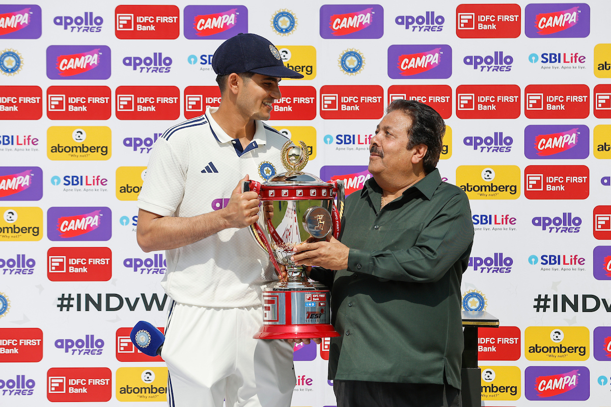 cricbuzz's tweet image. Caption this... 💭

#ShubmanGill #INDvsWI