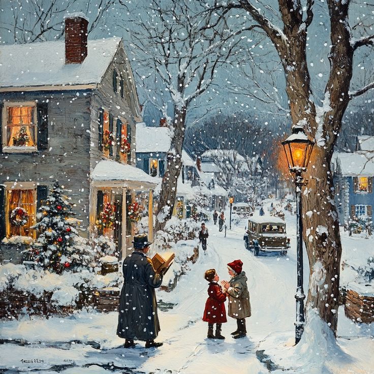 Cozy winter scene