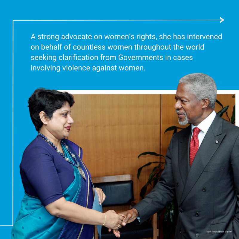 UNSriLanka's tweet photo. One of the many Sri Lankans of the UN🇺🇳, Dr. Radhika Coomaraswamy is a human rights advocate who has helped strengthen UN’s capacity to protect vulnerable populations, hold perpetrators accountable & inform policy that continues to make a lasting impact.
#OurUN #අපේUN #எங்கள்UN