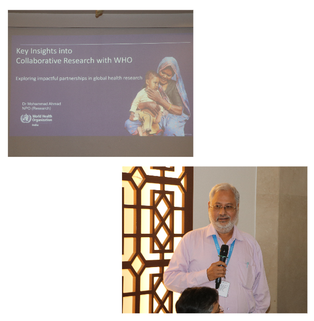 IcmrNiih's tweet photo. Working together for bigger impact! Dr. Mohammed Ahmad shares Key Insights into Collaborative Research. Essential tips for forging successful partnerships. #CollaborativeResearch #SciencePartnerships #TeamScience @WHO @ICMRDELHI https://t.co/ZaNtkdsvhz