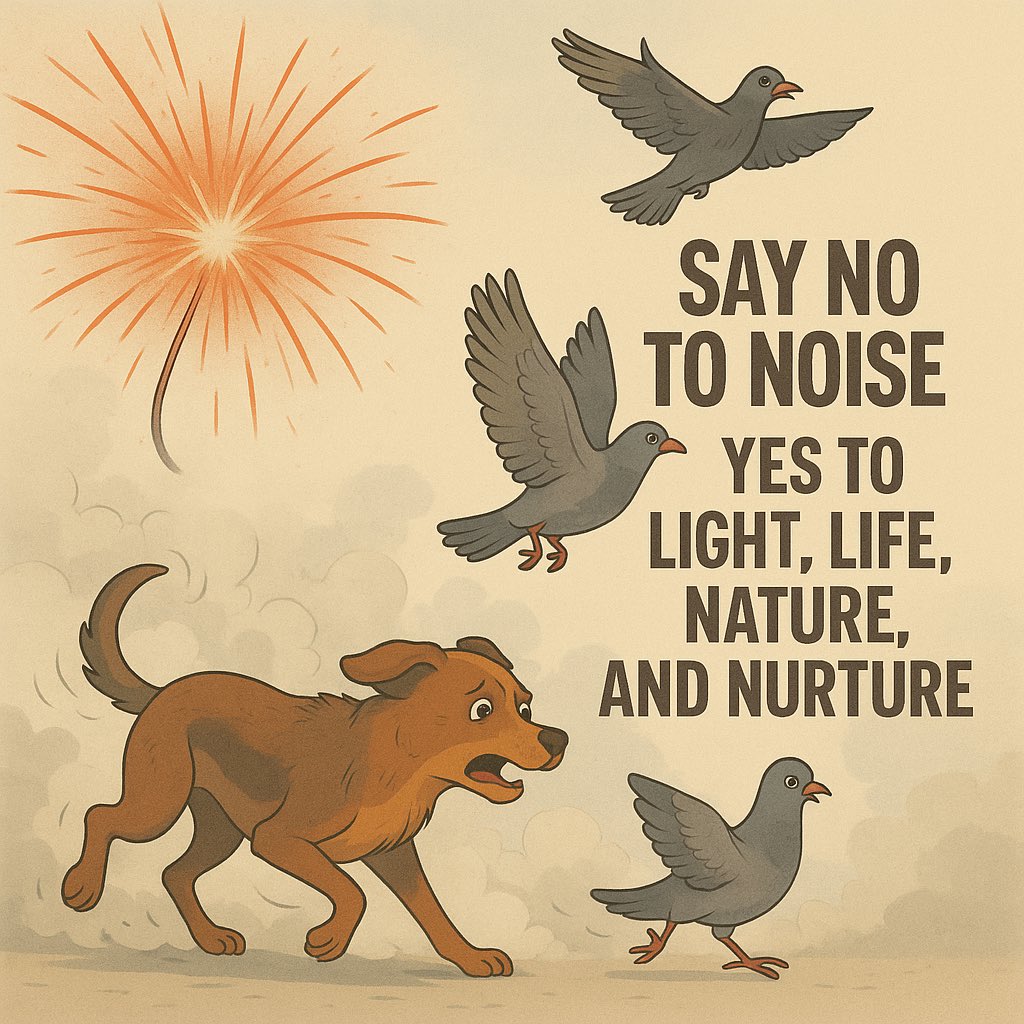 rohitdevjha's tweet photo. True light is not in crackers—it’s in kindness.
Say no to noise, yes to light, life, nature, and nurture. https://t.co/ELo669no4z