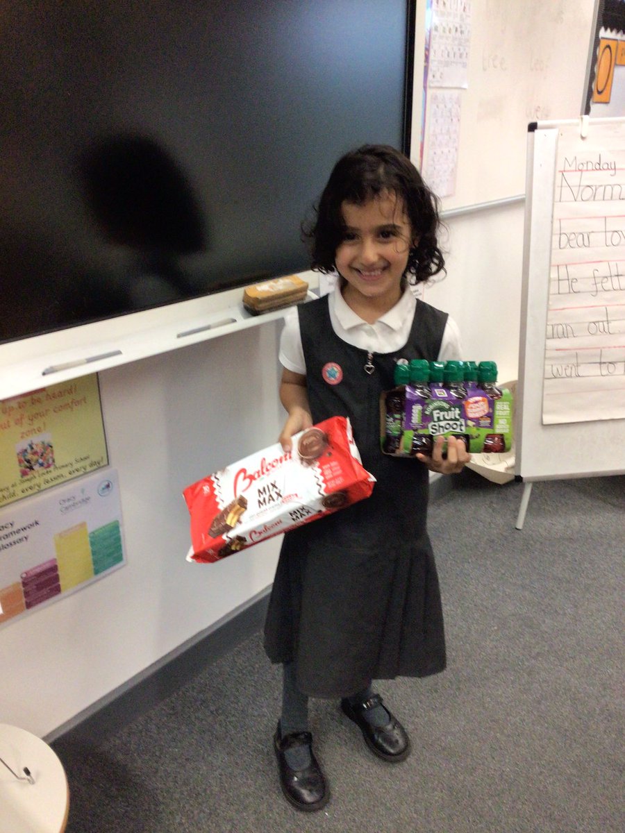 Birthday wishes for one of our friends in class! Thank you for your treats! 🥳