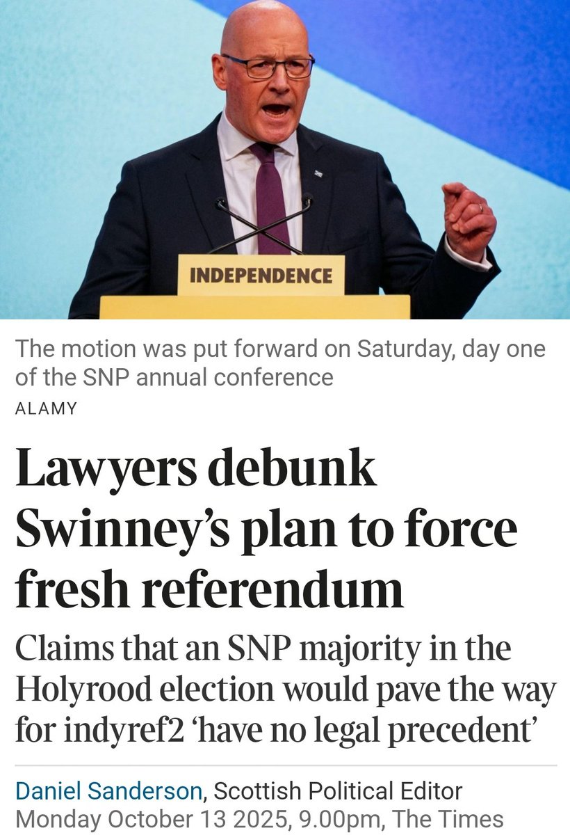 Not only is he trying to con his own nationalist diehards, he is also trying to con the whole of Scotland by using the issue to try and distract attention away from the SNP’s rotten record in government over the last 18 years.

thetimes.com/article/31ef7c…