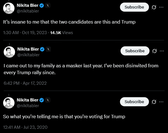 NotOpCue's tweet image. So the Head of @X Product deboosts conspiracy theorist truther accounts, conservative voices (according to @Grok) and suffers from TDS.
cc: @POTUS @realDonaldTrump @elonmusk
x.com/NotOpCue/statu…