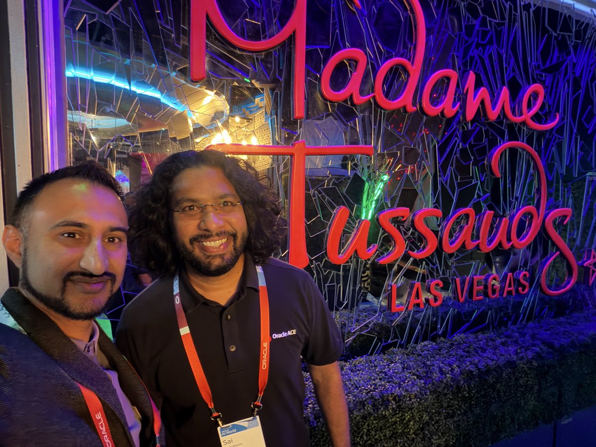 ZedDBA's tweet image. #Oracle #Database #AppreciationEvent at @MadameTussauds at #AIWorld