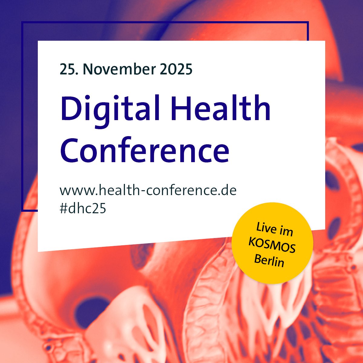 Jetzt ist die Zeit, die Digitalisierung desGesundheitssystems zu gestalten! ⚕️ 
Seid dabei &amp; diskutiert auf der Digital Health Conference am 25.11. in Berlin mit, wie die digitale Zukunft des Gesundheitswesens aussieht 
➡️ health-conference.de/tickets?mtm_ca… #dhc25 <a href="/Bitkom_Health/">Bitkom_Health</a>