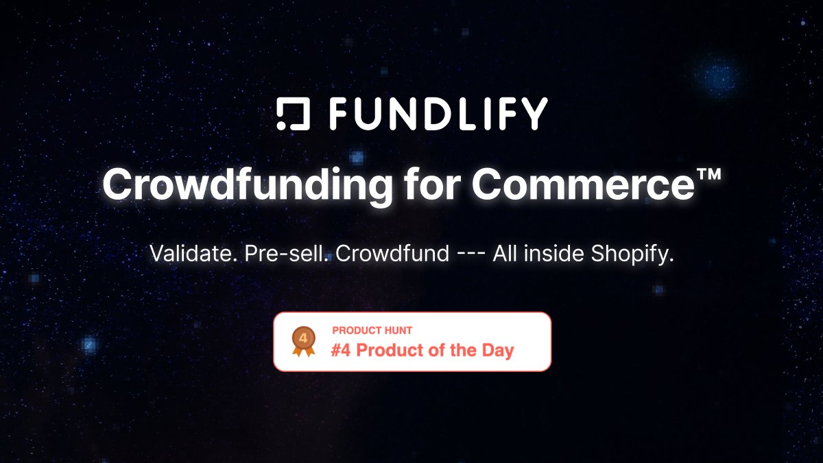 Fundlifyapp's tweet image. Thinking of a pre-launch / pre-sell / crowdfund you product - Think Fundlify! 

#fundlify #prelaunch #preorder #presell #crowdfund #crowdfunding 

Fundlify.com