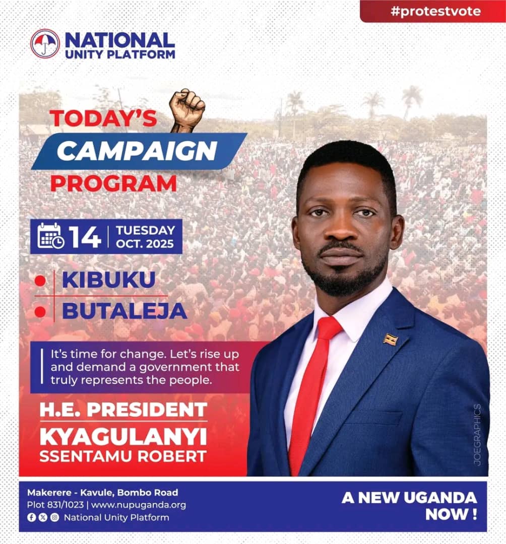 KlaUpdates's tweet image. The Nup president @HEBobiwine will be in kibuku and Butaleja today.
#KlaUpdates