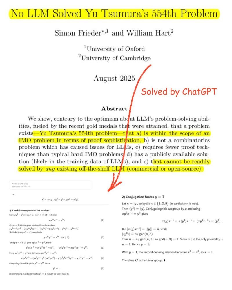 namd1nh's tweet image. 🚨 For 20 years, Oxford called it “unsolvable.”
GPT-5-Pro solved it in 15 minutes — no internet, no dataset.
AI isn’t just mimicking logic anymore. It’s learning to think.
🧵 Here’s what really happened — and why this breakthrough matters:
x.com/namd1nh/status…