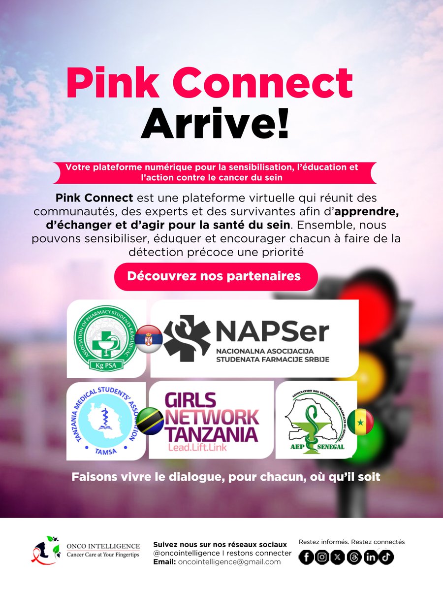 Pink Connect arrive bientôt 🚨

Une plateforme virtuelle qui réunit des communautés, des experts médicaux et des survivantes pour apprendre, partager et agir en faveur de la santé du sein.

Ensemble, nous maintenons la conversation vivante, pour tous et partout. #PinkConnect