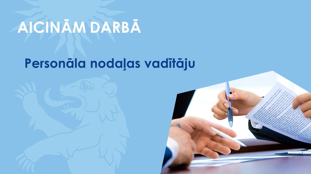 #teirdarbs
Valkas novada pašvaldība aicina darbā Personāla nodaļas vadītāju (kods pēc Profesiju klasifikatora – 1212 04).

ℹ️ valka.lv/lv/vakance/per…
